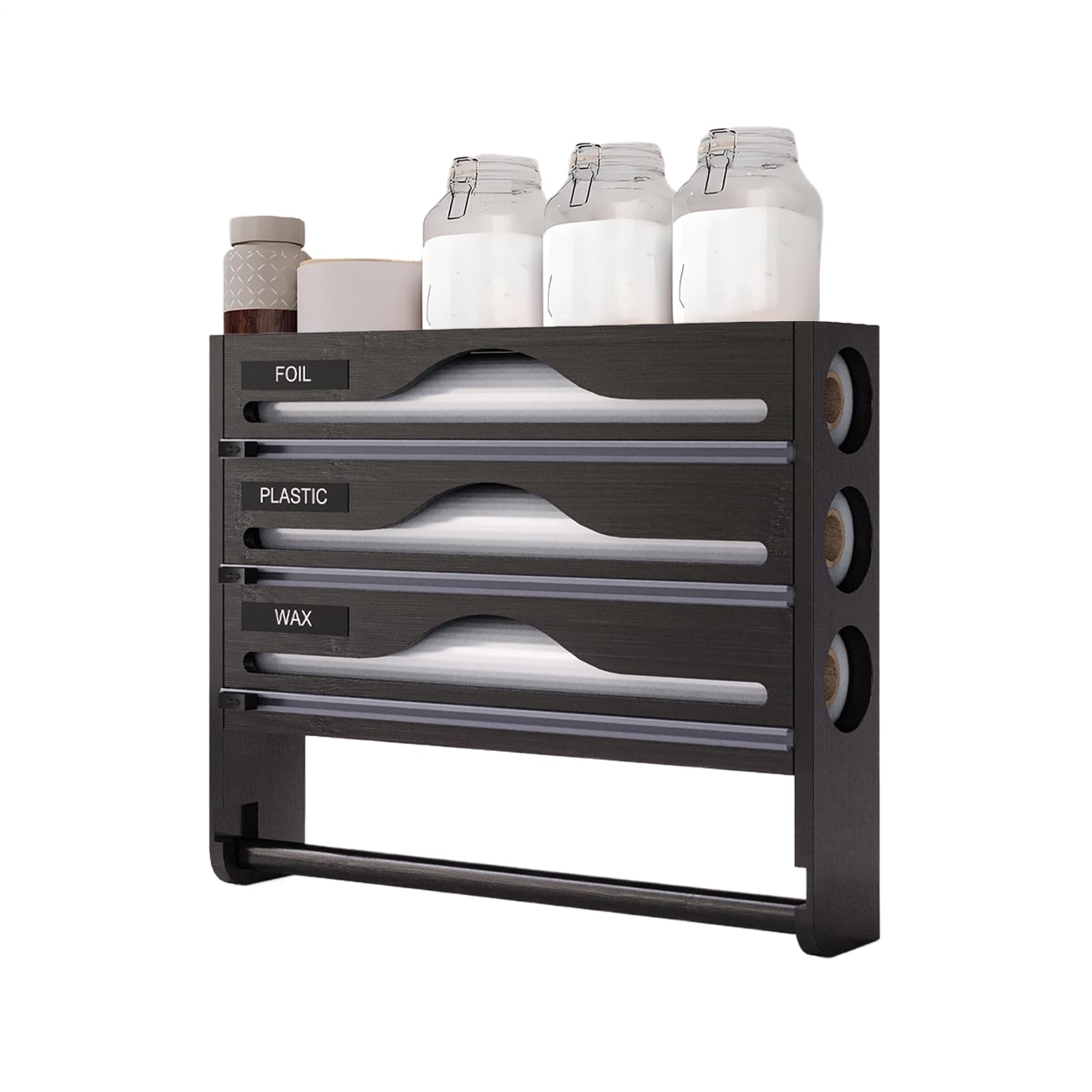 Organizador De Papel De Aluminio para Cajón Contenedor | Organizador Papel Aluminio Y Wrap Reutilizable Ahorraespacio Para Cocina Despensa Hogar Pared Cocina Hogar