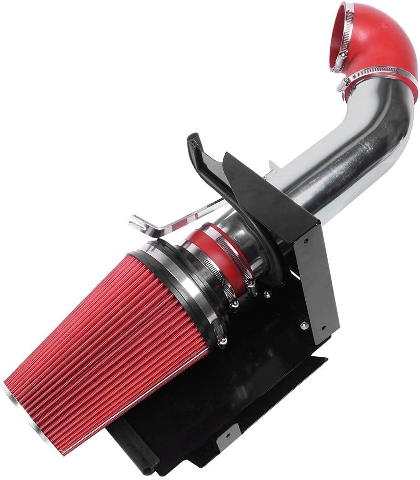 4" Performance Cold Air Intake Kit + Filter Replacement for Avalanche/Suburban/Silverado 1500 2500 3500 HD Escalade Sierra/Yukon 1999-2006 V8 4.8L/5.3L/6.0L(Red)