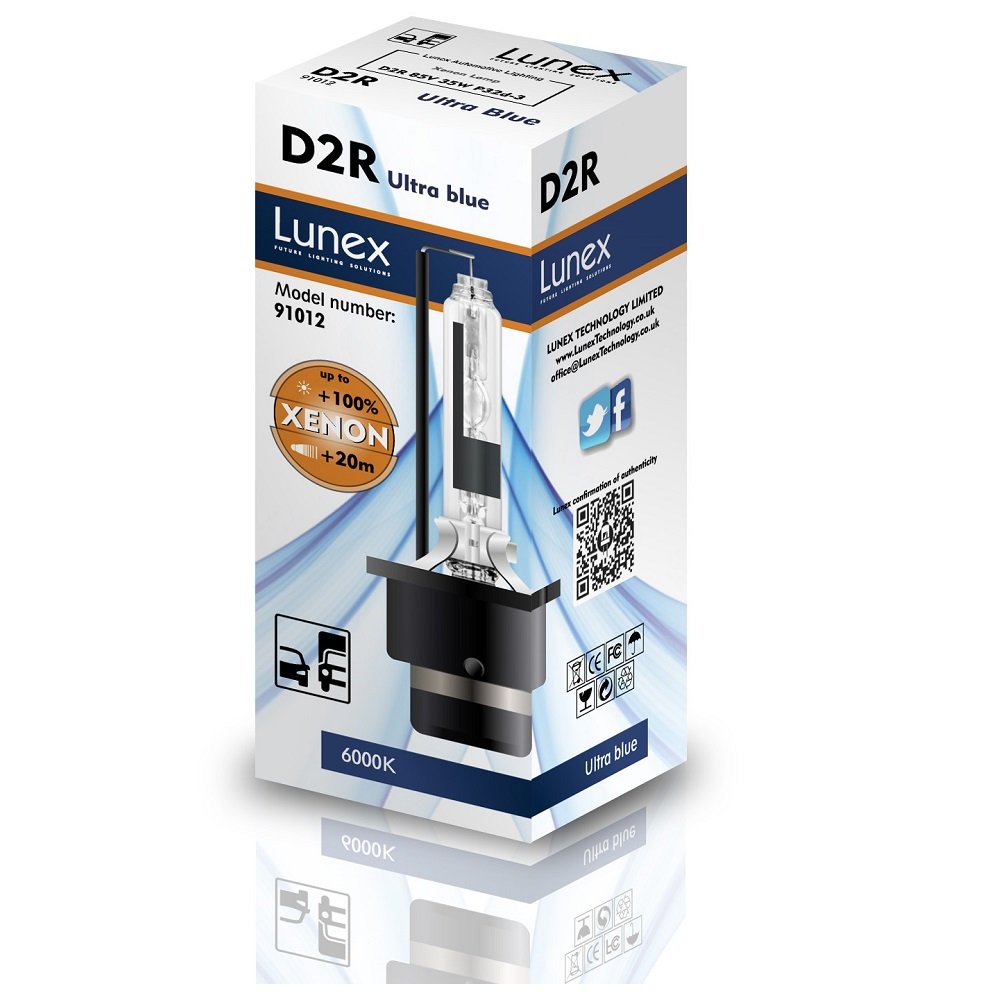 Lunex D2R Xenarc Phare Lampe au xénon ampoule de rechange (6000K)