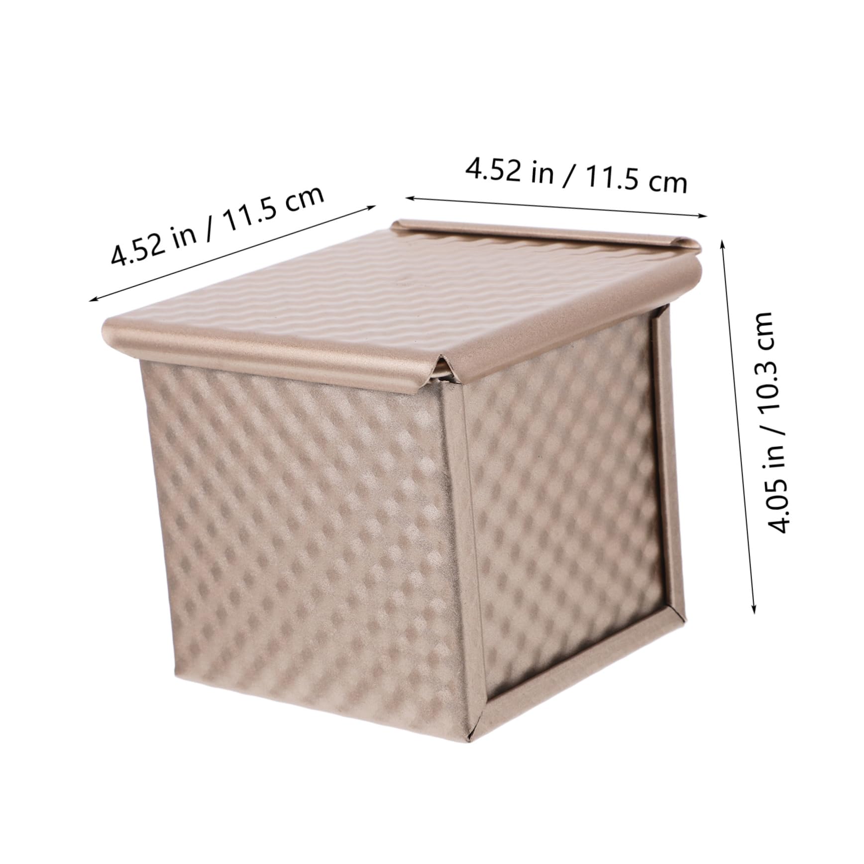 Mikinona Mini Pullman Loaf Pan with Lid Non Stick Baking Mold for Bread Cakes and Puddings Space Saving Design for Home and Restaurant Use Versatile Toast Box with Cover