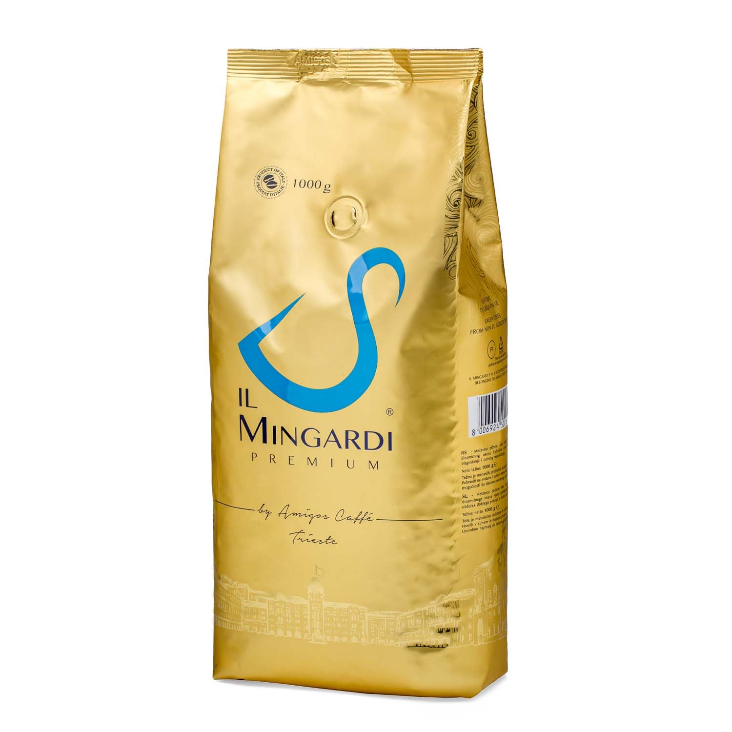 Amigos Coffee - Kawa ziarna Premium IL MINGARDI S - 6 opakowań po 1000g