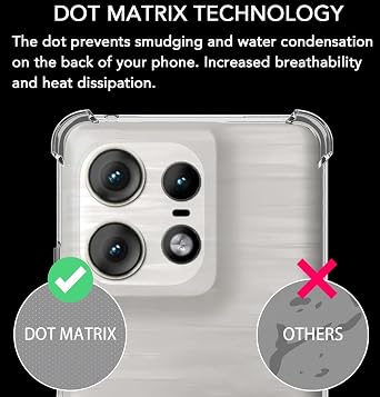 USTIYA Case for Motorola Moto Edge 50 Pro/Edge 50 Clear TPU Four Corners Military-Grade Protection Cover Transparent Soft funda