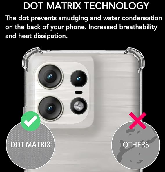 USTIYA Case for Motorola Moto Edge 50 Pro/Edge 50 Clear TPU Four Corners Military-Grade Protection Cover Transparent Soft funda