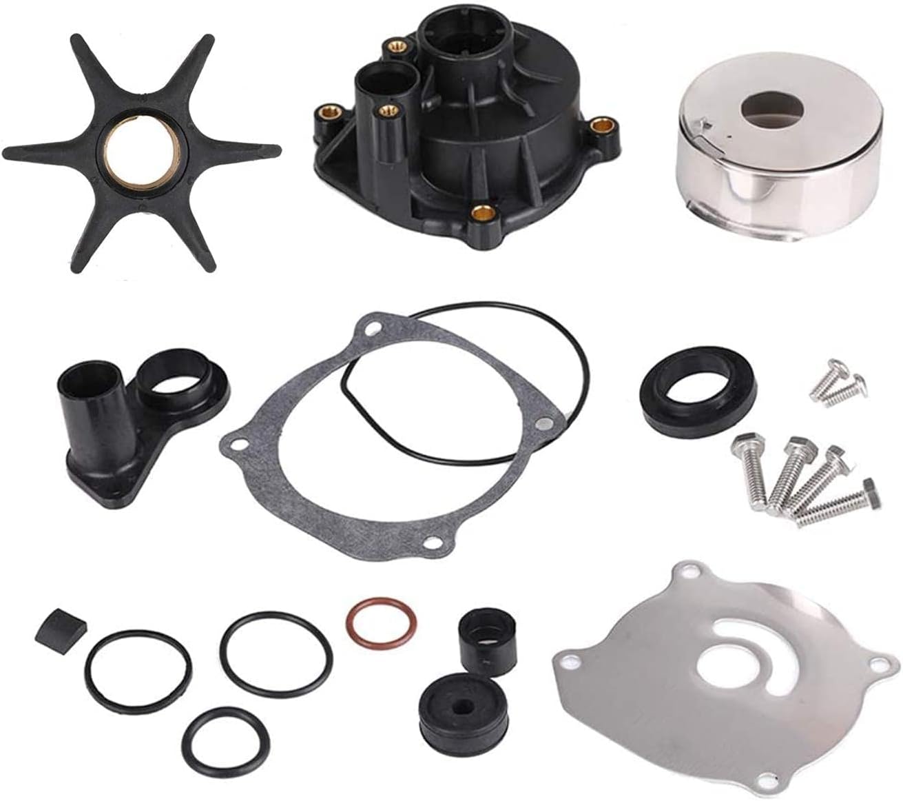 Marine Center Fit For EVINRUDE JOHNSON 150,175 HP 60 DEG.V6 REPL 395062 434421 5001594 WATER PUMP KIT