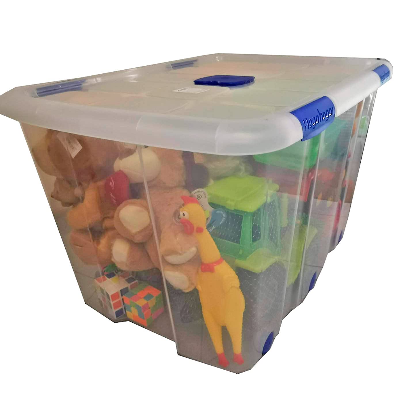 Acan Tradineur - Caja de almacenaje, de 47 x 77 x 56,5 cm, nº 16, con capacidad de 133 litros con tapa y ruedas para organización del hogar, baúl organizador(47 x 77 x 56,5 cm, Unidad)