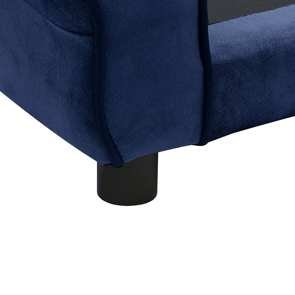 Canapé pour Chien Bleu 72x45x30 cm en Peluche - Stable et Robuste - Lit, Panier, Fauteuil pour Chat et Animaux de Compagnie