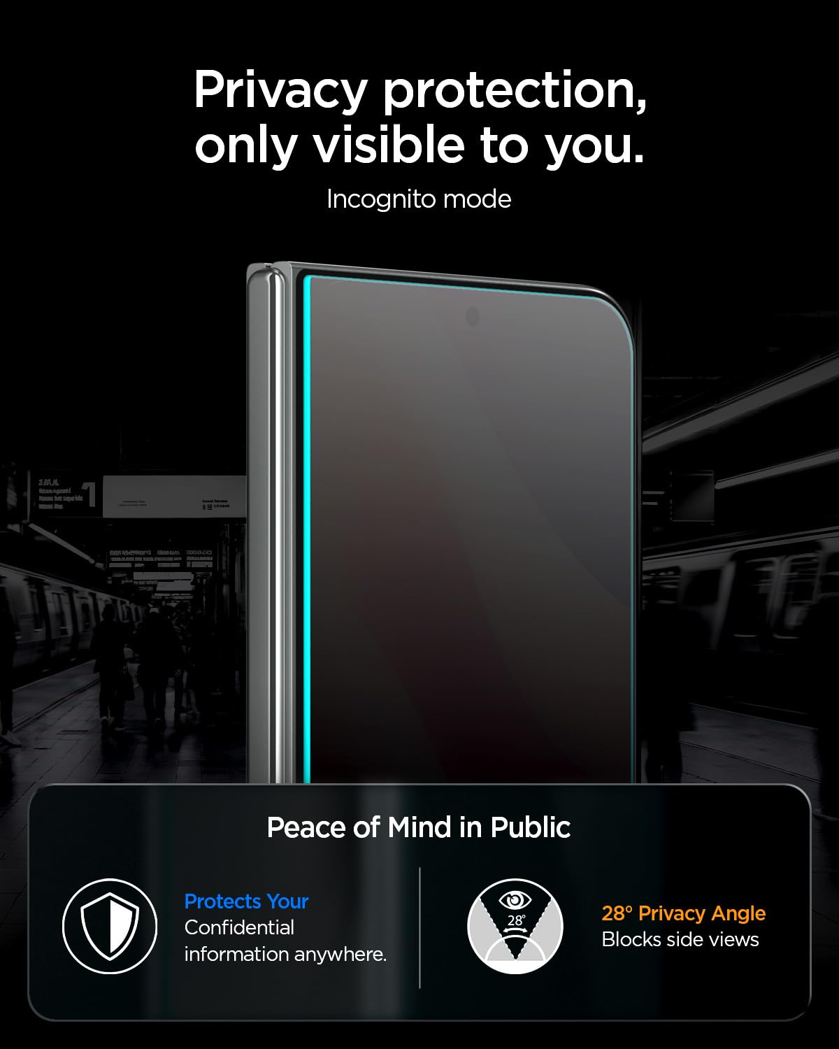 Spigen Pacchetto pellicola privacy e per l'fotocamera iPhone Duo