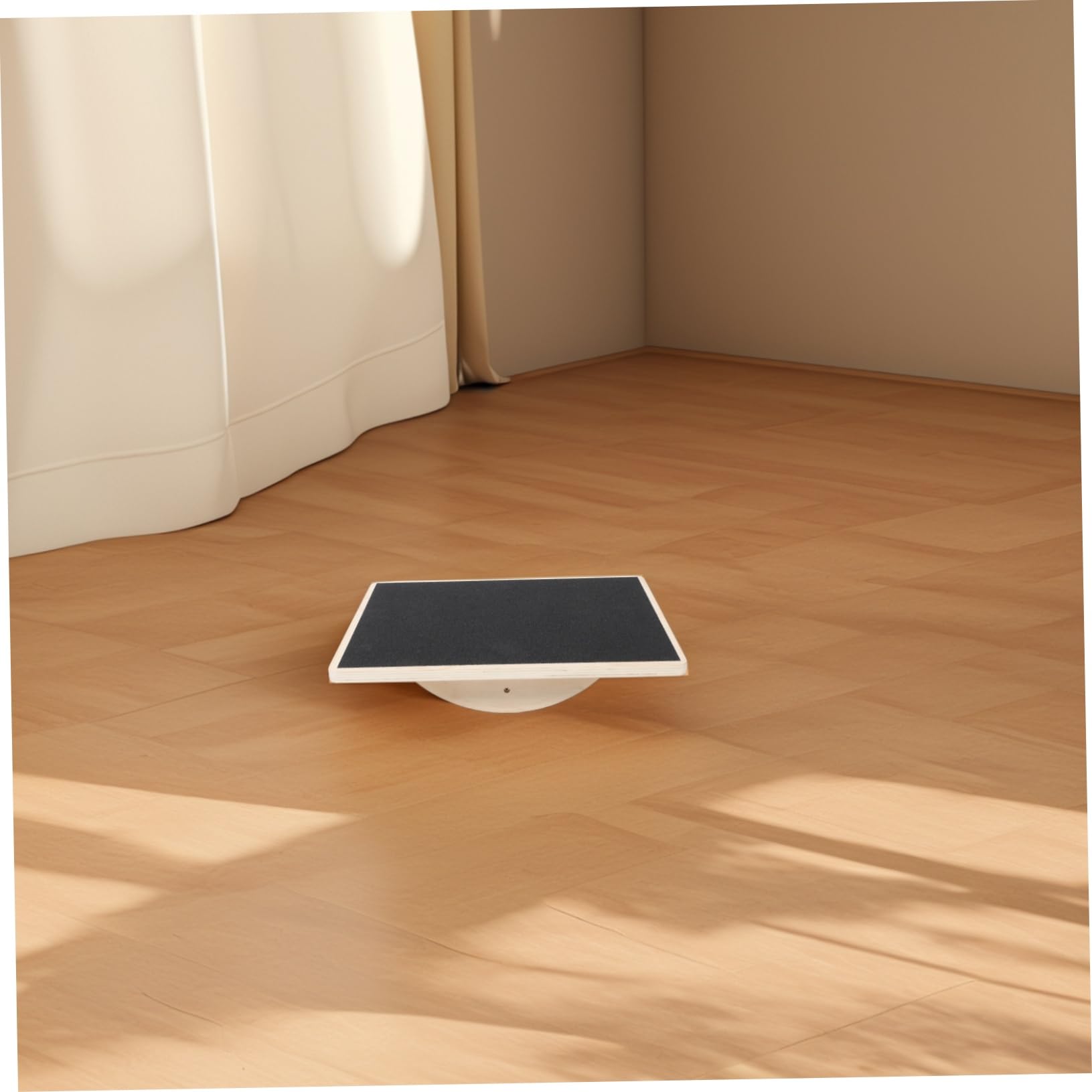 Pedana Equilibrio Yoga in Legno Rettangolare Antiscivolo | Allenamento Coordinazione, Uso Home Gym per Adulti, Attrezzatura Fitness per Esercizi e Training
