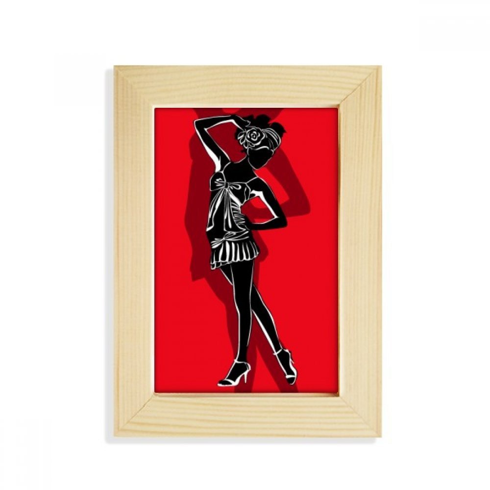 Marco de madera de escritorio 5x7 rojo plump girl para decorar tu oficina
