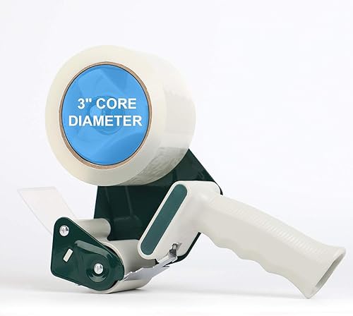 Miniatura 4 de JARLINK Paquete de cinta de embalaje transparente (12 rollos) con 2 pistolas dispensadoras con 2 rollos de cinta para envío, embalaje y sellado en