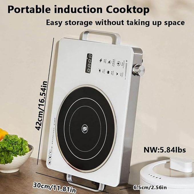 Estufa Vitrocerámica 1 Puesto 42 cm Portátil 2200W 220V miniatura 2