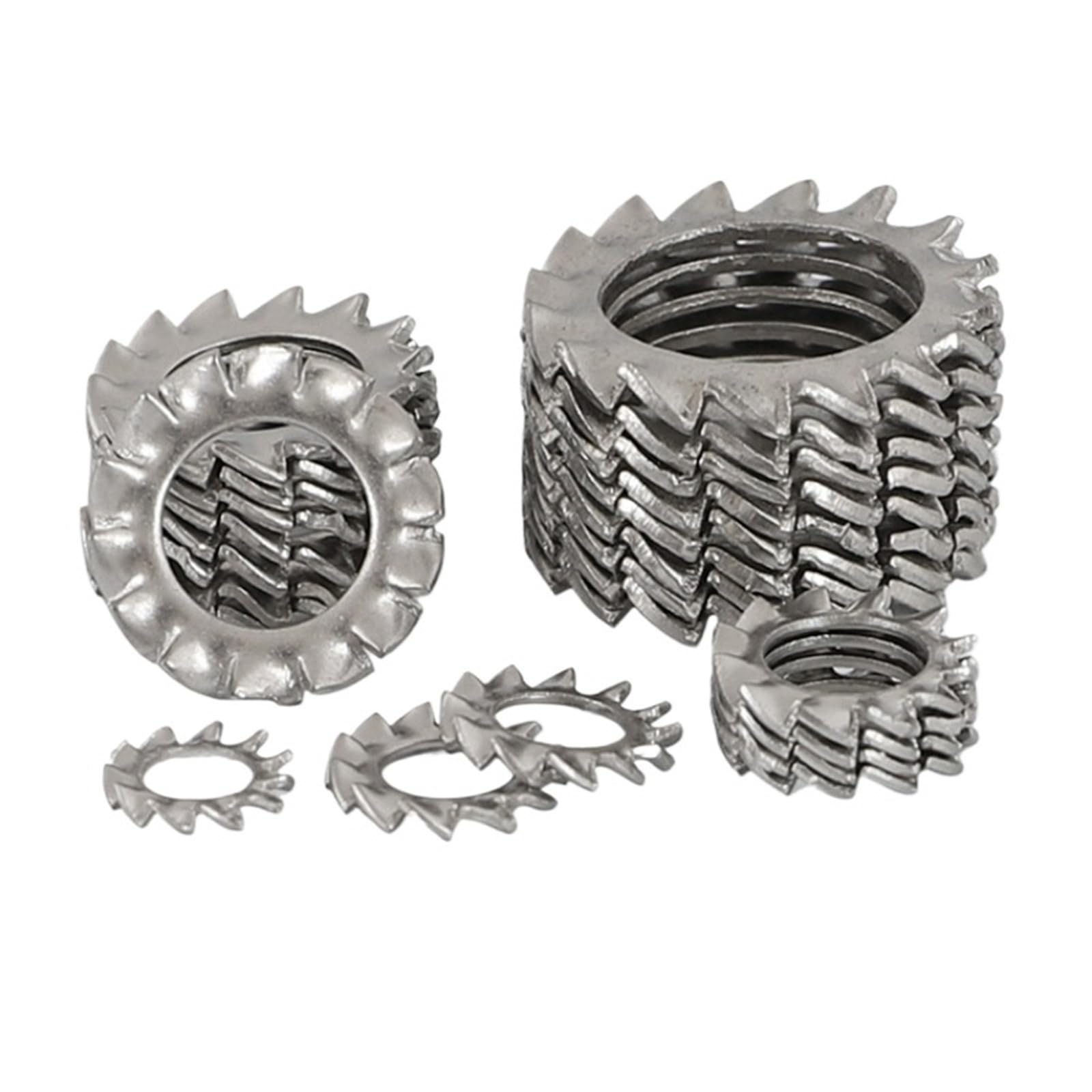 Rondelle di bloccaggio a stella, Rondelle dentellate esterne in acciaio inossidabile 304 M3-M18(M6-50pcs)