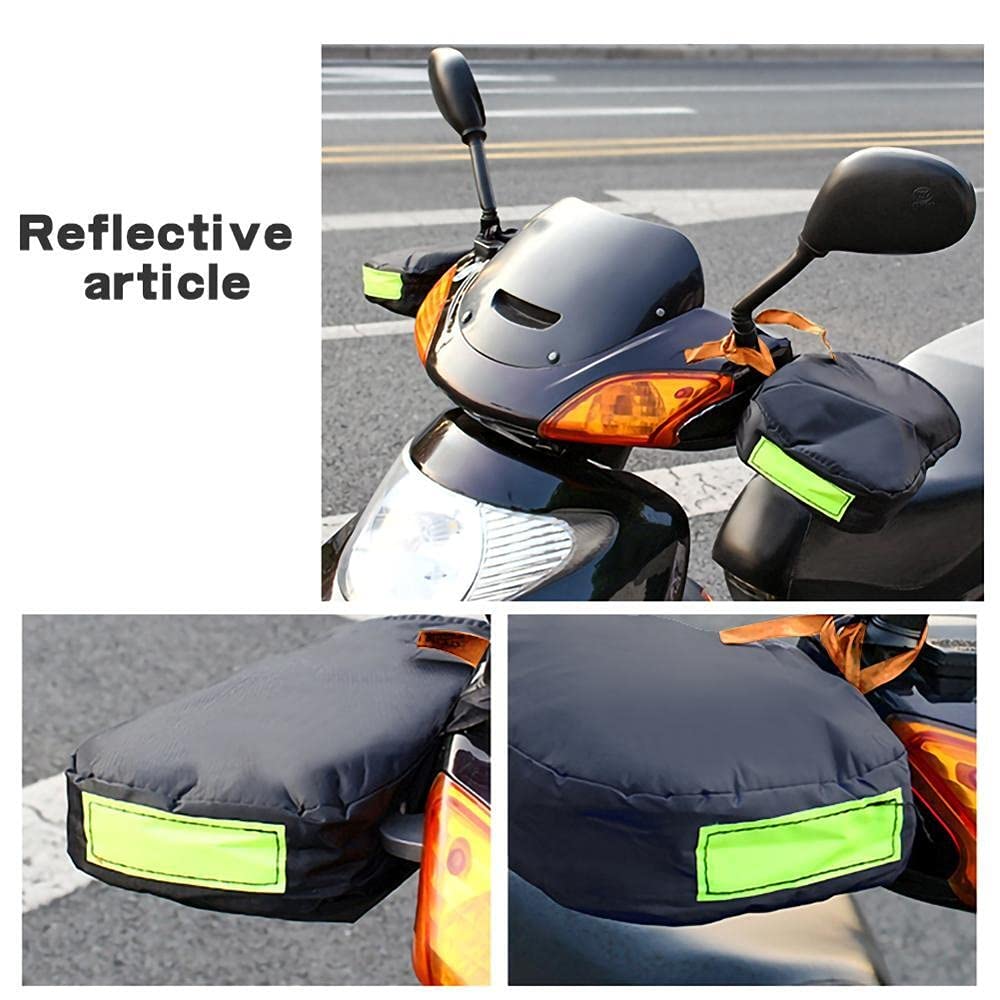 Rękawice motocyklowe Ciepłe rękawice motocyklowe z odblaskowym paskiem Wiatroszczelne Wodoodporne Ciepłe rękawice motocyklowe Kierownica kierownicy Osłona dłoni