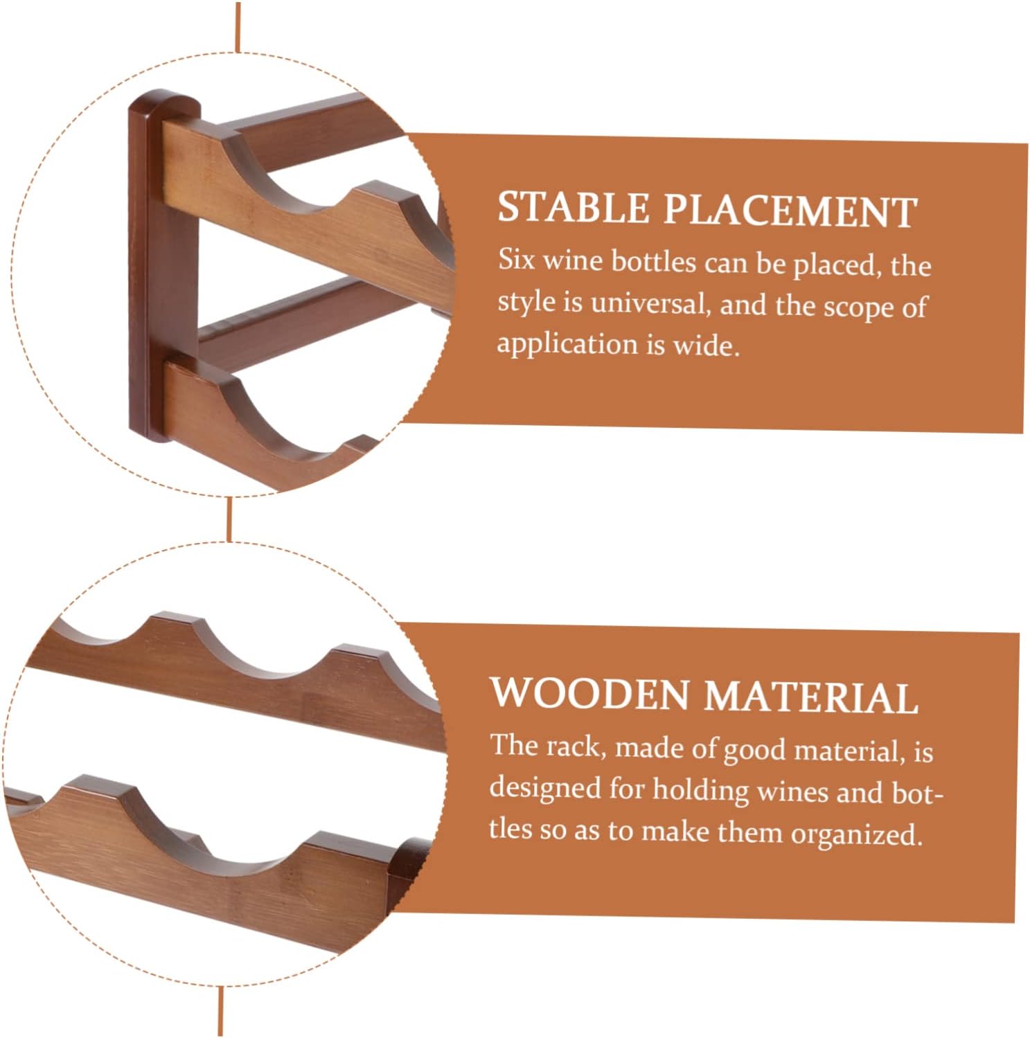 Wine Racks Countertop Standing Wine Rack Bottle Storage Non-Slip Stable Design