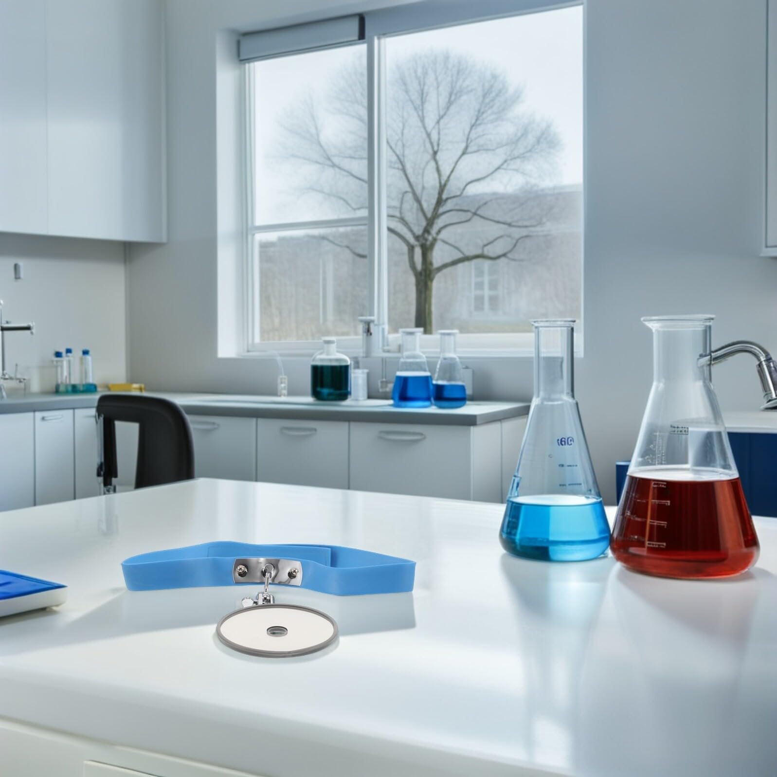 SHINEOFI Hno-Kopfspiegel Verstellbarer Kopfspiegel Mit Gurt Arzt Stirnspiegel Für Hno-Untersuchungen Diagnostischer Für Nase Ohr Und Rachen in Der Klinik