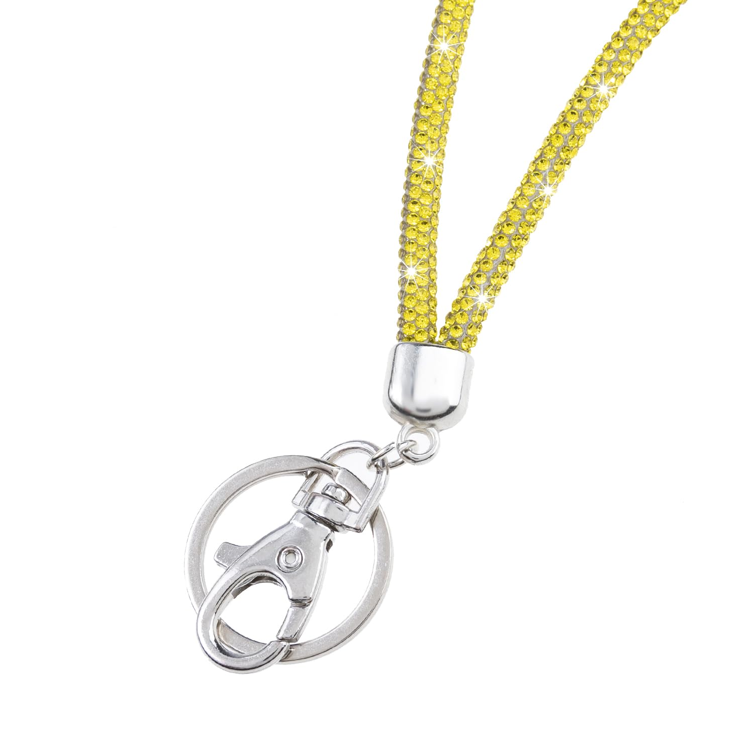 Rhinestone Lanyard Fashion 34.8'' All Round Crystal Neck Strap Lanyard,Retractable  Bling ID Badge Holder,Rhinestone Necklace Work Name Badge Reel Clip For  Women,Won't Get Hair Caught(1PC,Black Phone Lanyard, image size:1500x1500