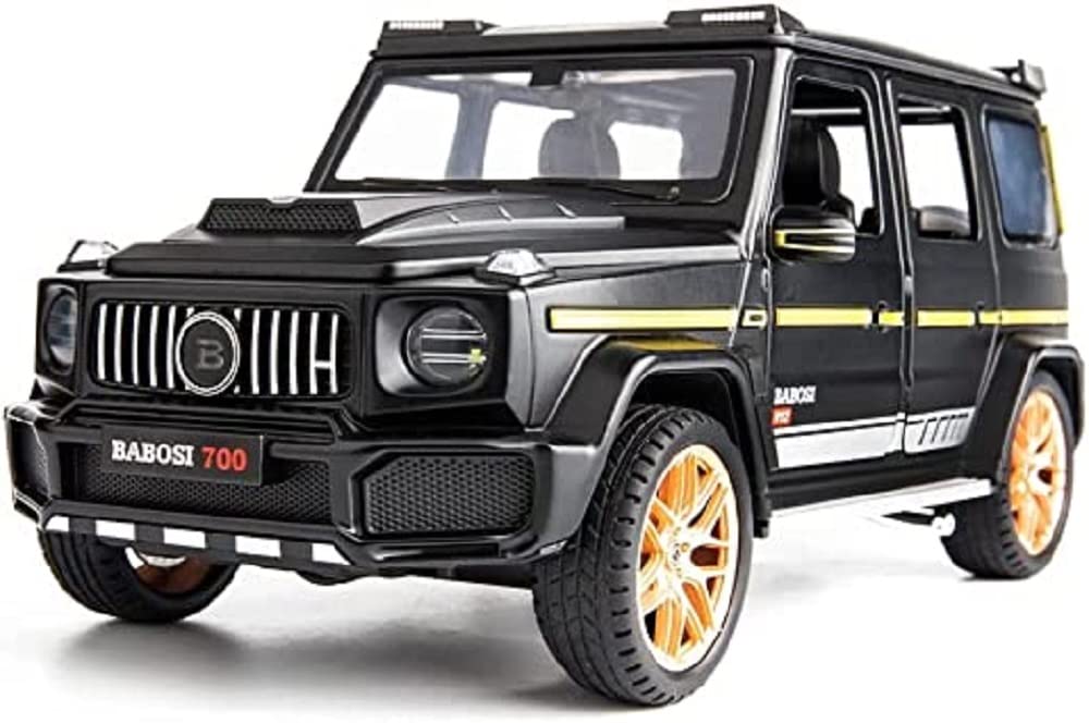 Exclusive Diecast Alloy Metal Pull Back Die-Cast Car 1:32 Brabus 700 Diecast Metal Pullback Toy Car With Openable Doors & Light|Music Boys Gifts Toys For Kids|Multicolor