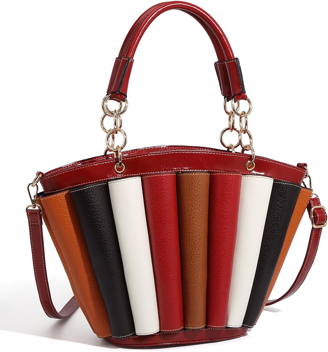 Women's Colorblock Handbag, Striped Design, Lady Totebag for women Large Capacity 2025 new in crossbody bags Bag woman