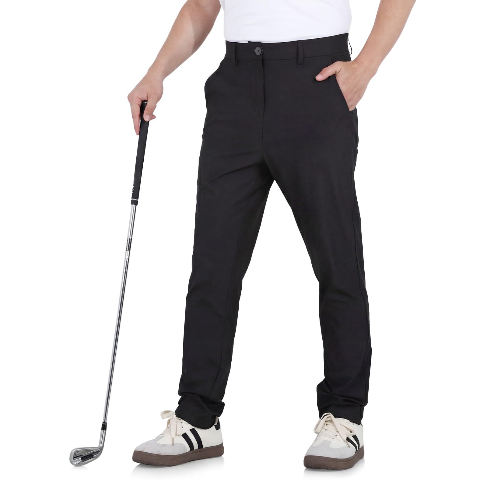 Ynport Crefreak Classic Fit Golfhose für Herren, Stretch Atmungsaktiv & Schnell Trocknend mit Silikongreifer-Bund und Taschen für Optimalen Komfort auf dem Golfplatz