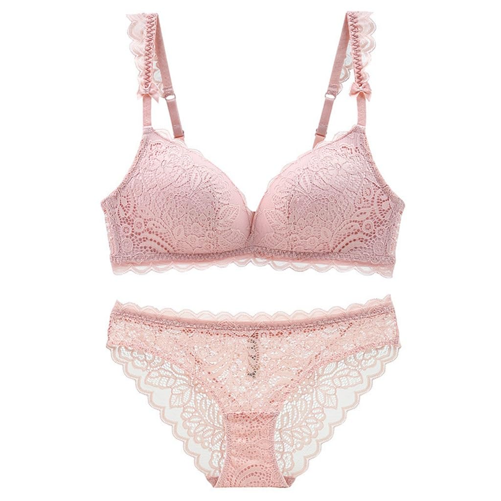 RWRAPS Reggiseno di Pizzo Sexy, Set di Reggiseno Sottile e Confortevole, Senza Biancheria Intima in Acciaio per Donna (D Small)