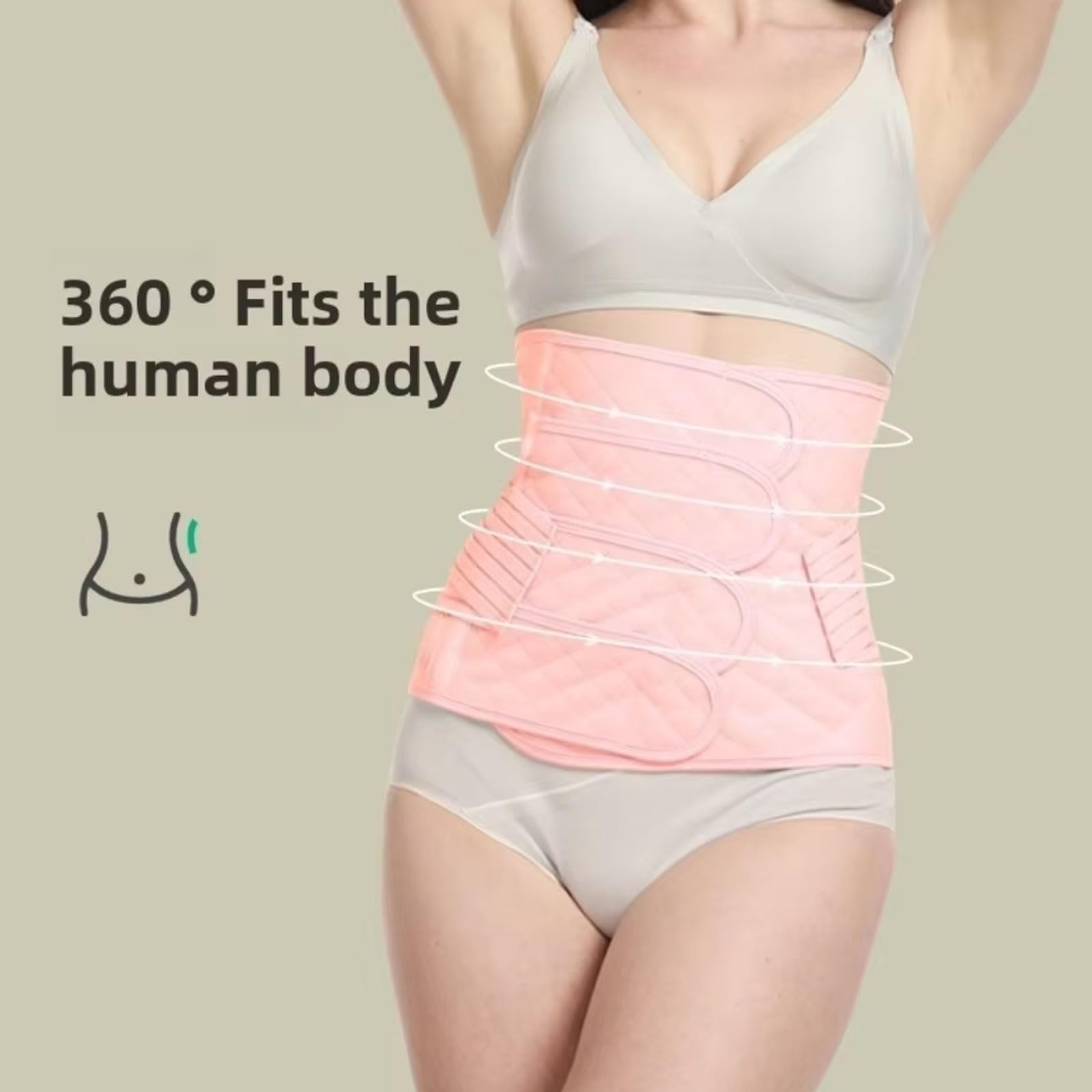 ,Pink,XXL,Połogowe modelowanie talii za pomocą elastycznego pasa bandażowego dla kobiet w ciąży Oddychający pas brzuszny Duży rozmiar