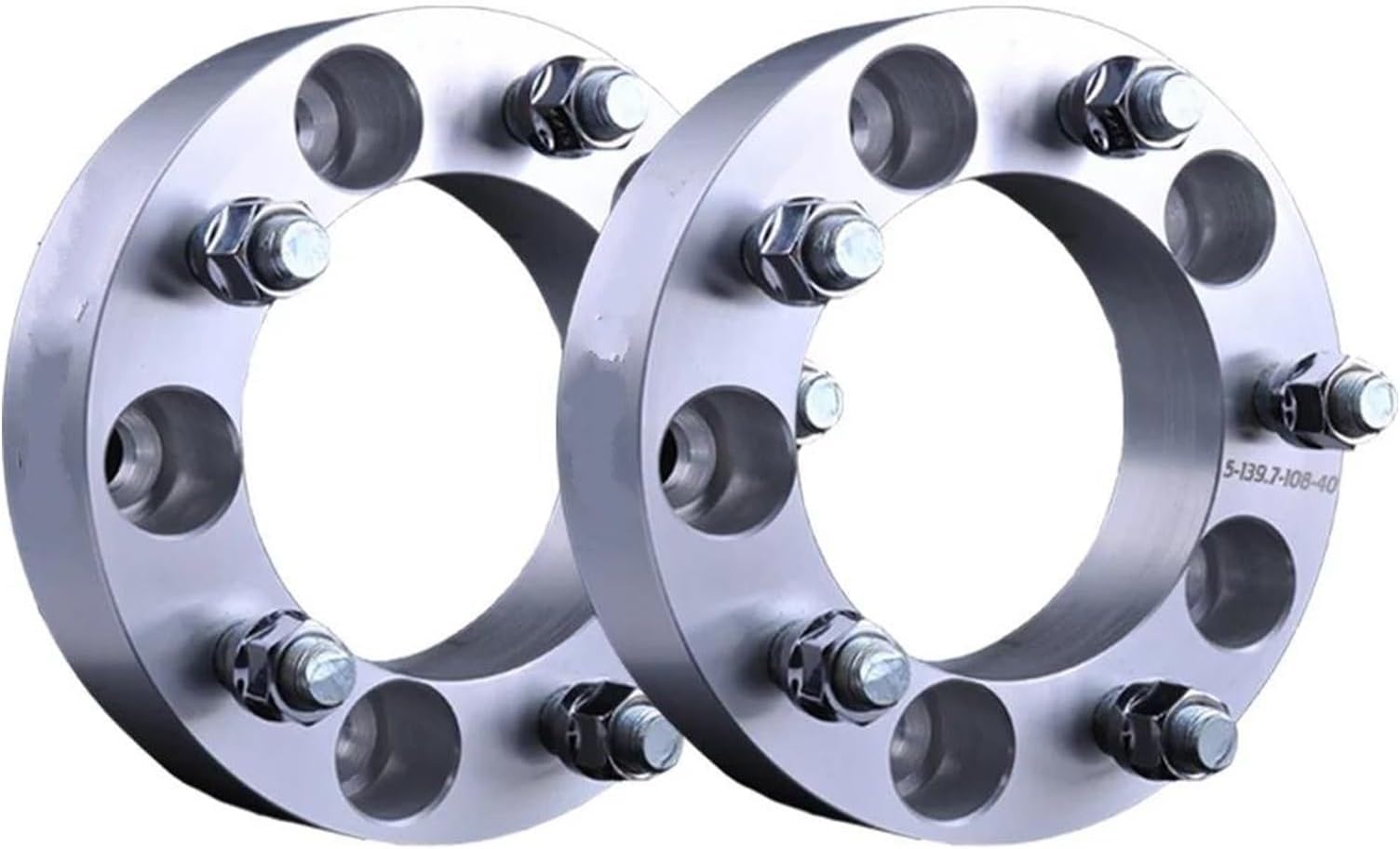 Wheel Spacer Adapter 2pcs PCD 5x139.7 CB 108mm Aluminum Alloy Hubcentric Wheel Spacer Adapter For Suzuki For Jimny For Sierra Car Wheel Spacers(2PCS Silver 40mm)