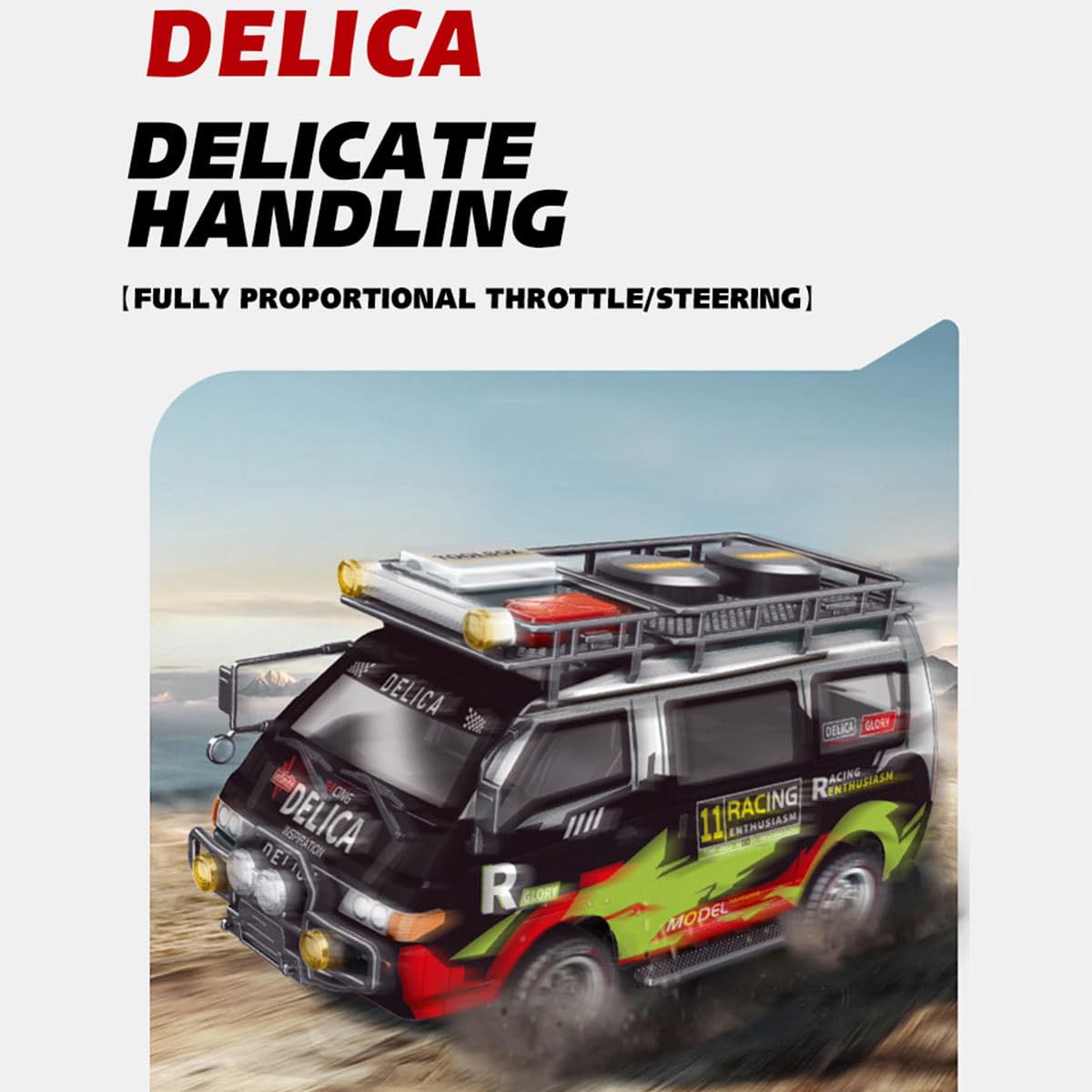 Zdalnie sterowany samochód, 1/24 2,4 GHz 4WD Offroad, w pełni proporcjonalny model ciężarówki RC, samochód dostawczy, ciężarówka, prezent dla dorosłych