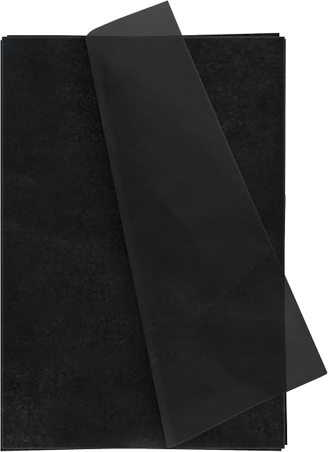 Tissue Paper 30 Sheets, YUNJU Gift Wrap, MF and Acid Free, Large 20 X 30" Size, Wrapping Decorative Sketch and Cutting Paper for Art Craft & Packing - Black