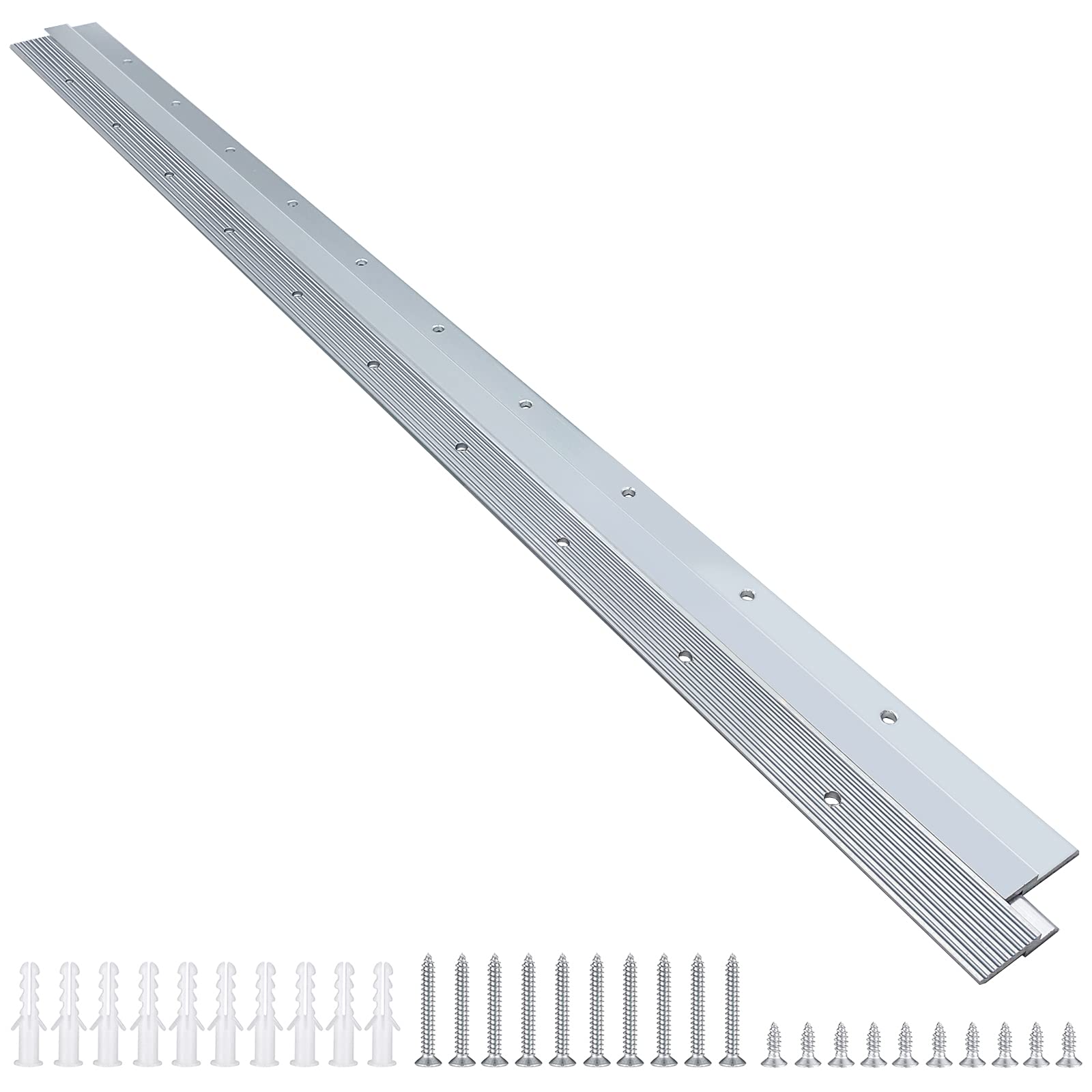 french cleat picture hanger, mirror hanging hardware, z hanger, aluminum french cleat for hanging mirrors, picture, shelf, whiteboard, art, frames (41 inch-1 pair)