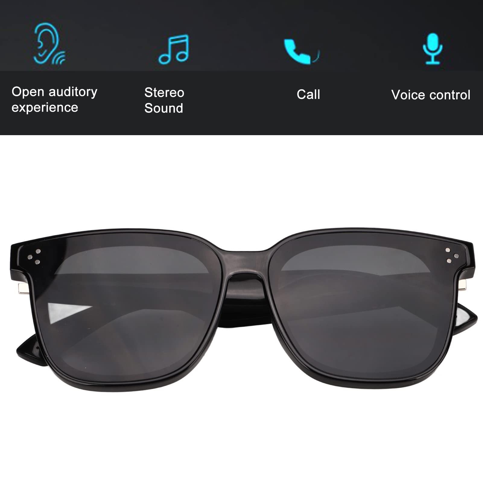 Gafas Inteligentes Inalámbricas Gafas De Voz Táctiles Gafas De Sol con Montura De Sonido Audio Unisex Gafas De Sol Bluetooth Inteligentes Gafas De Sol Bluetooth con Orejas Abiertas