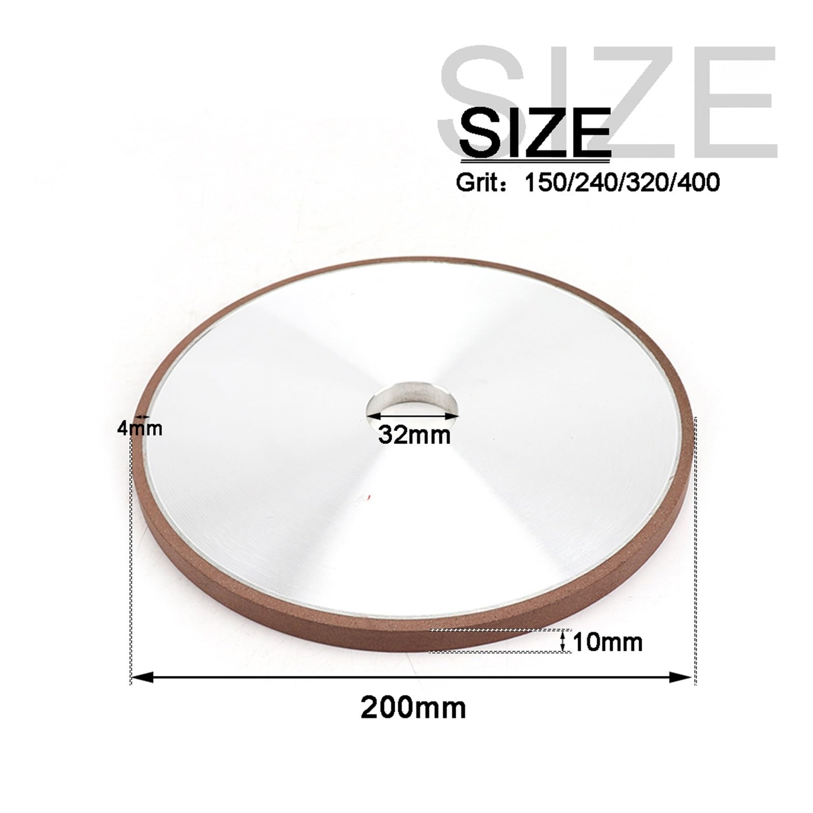 80-200mm Flat Diamond Abrasive Grinding Wheel For Alloy Steel Ceramic Sharpener Grinder