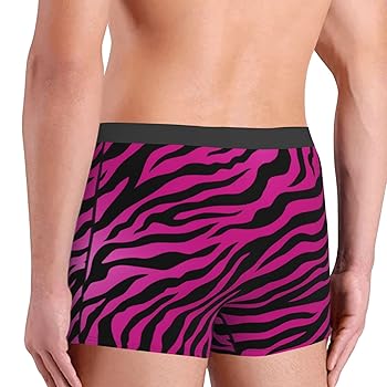 Amazon | ゼブラ柄 ピンク ボクサーパンツ メンズ 下着 前閉じ