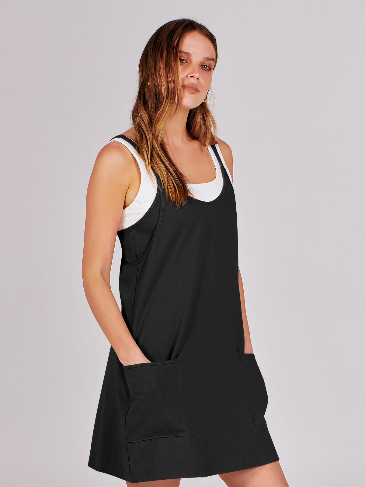 ANRABESS Women Athletic Dress Summer Tennis Workout Active Sports Mini Romper Dress Built in Shorts Travel Vacation Clothes - Image 8