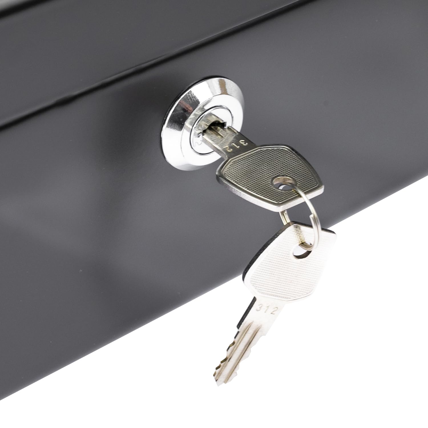 HMF 22036-02 - Cassetta portavalori, 6 pareti di suddivisione per scomparti individuali, 36 x 25 x 11 0 cm, Nero