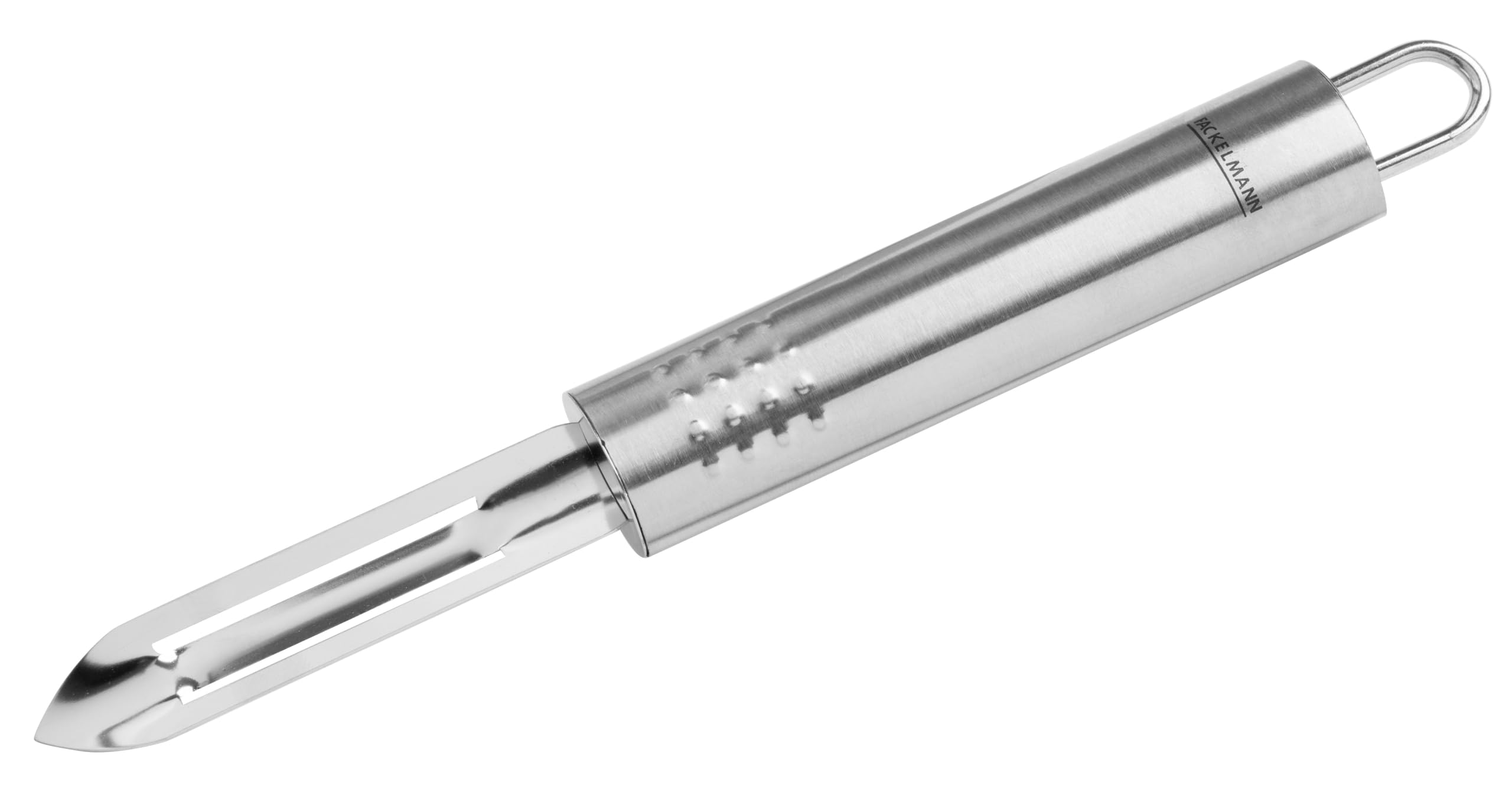 Fackelmann OPAL Straight Peeler, Potato & Vegetable Peeler, Swivel Fruit Peeler, Stainless Steel, 19.5x2x1.5cm, Silver โ image 1