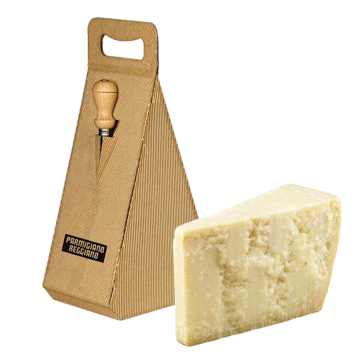 YesEatIs Special Box - Parmigiano Reggiano Consorzio Vacche Rosse 24 mesi - 1 Kg - Confezione Regalo con Coltellino in Acciaio INOX