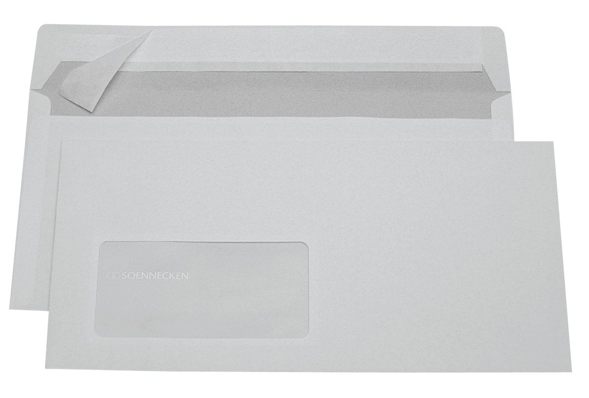 Soennecken Briefhülle 1305 DIN lang 80g mF hk hf weiß 1.000 St./Pack.