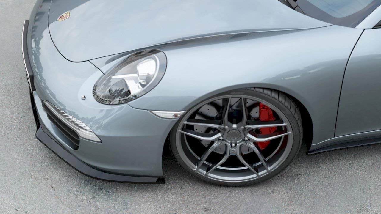 Front Bumper Lip Spoiler Compatible with Porsche 911 Carrera 991 (2011-2016) Maxton Design Splitter