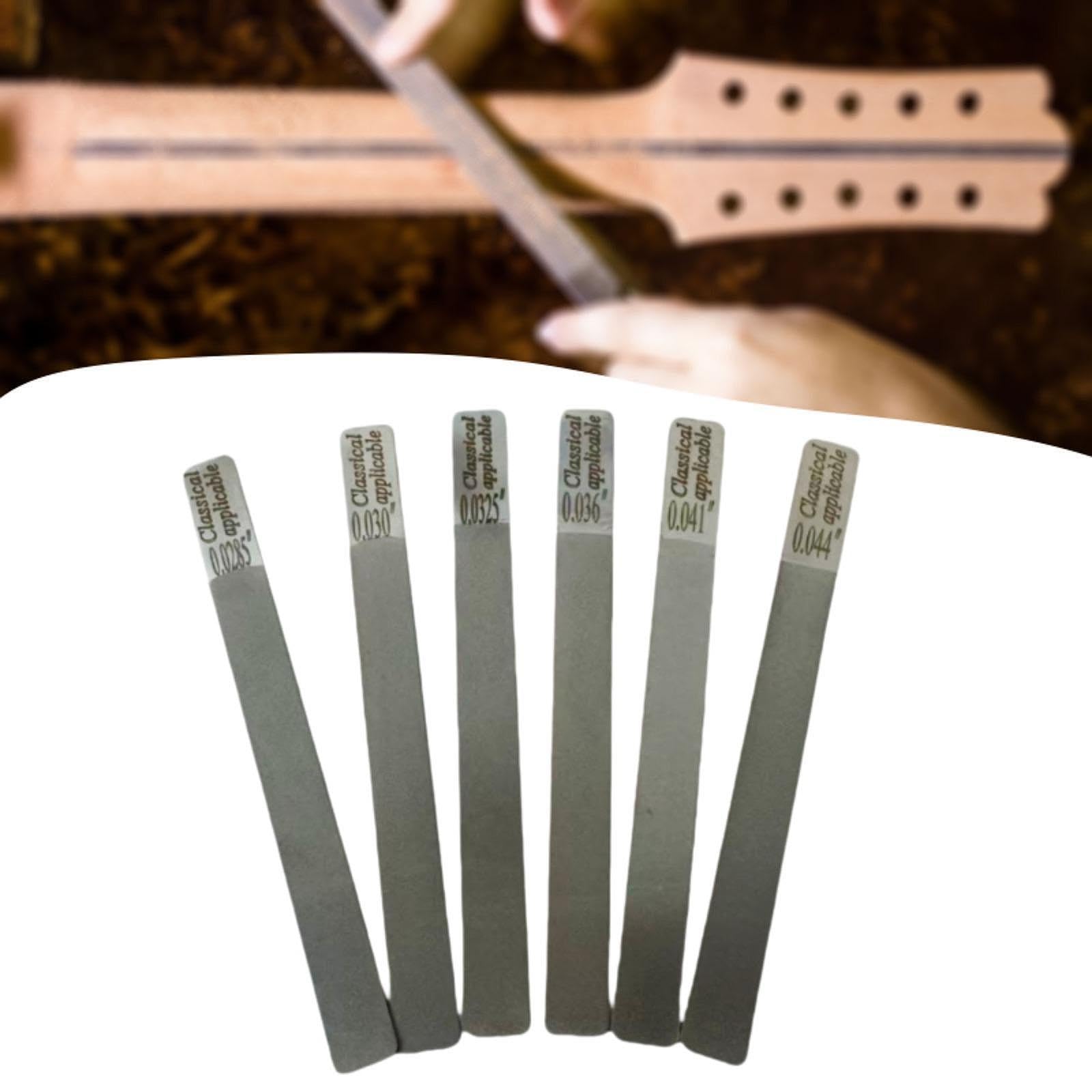 Lot de 6 Limes pour Sillet de Guitare, Outils Professionnels pour Amateurs et Professionnels.