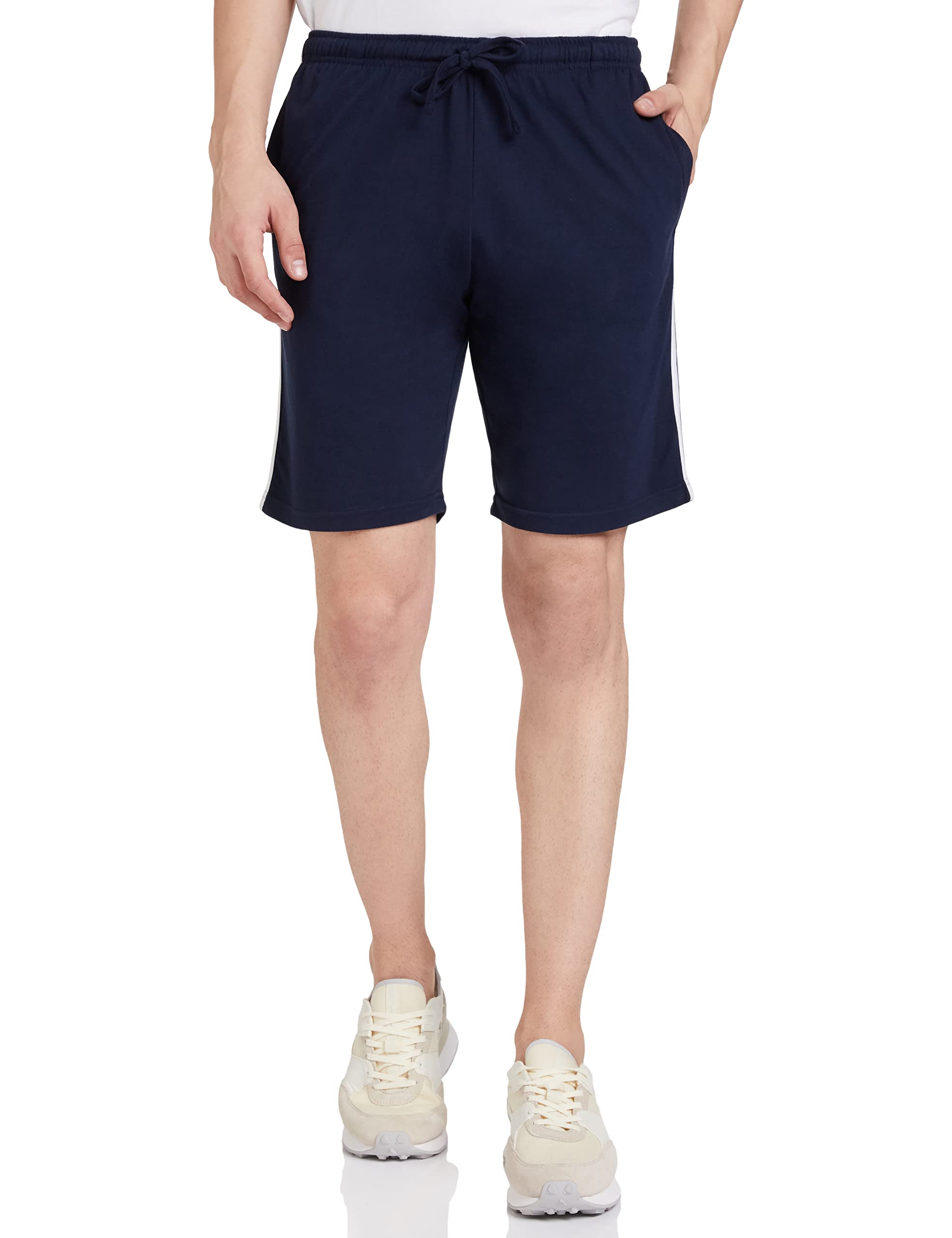 amazon brand - symbol Men's Cotton Rich Strechable Knit Shorts - Regular Fit-picture-29