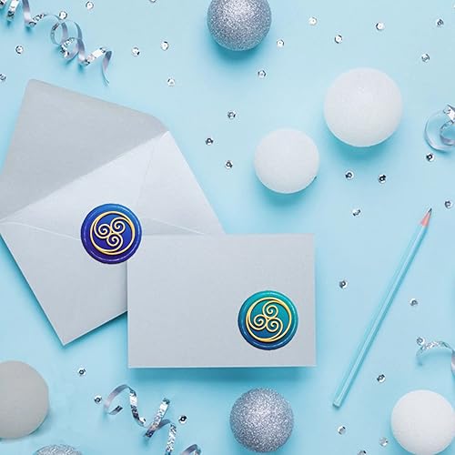 Miniatura 4 de CRASPIRE Sello de cera de nube extraíble de latón para sellar cabezas de repuesto 1.181 in con mango de madera vintage para sobres de bricolaje,