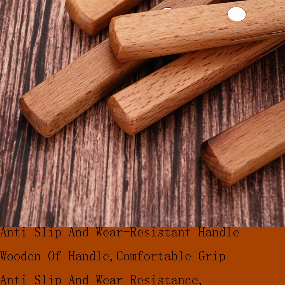 Besteck Set, Steak Besteck Set Lebensmittelechtes Edelstahl-Besteck Set 6 Personen, 30-teiliges Geschirr,Griff aus Holz Essgeschirr für Zuhause und Restaurant, Hochzeit, Halloween, Weihnachten
