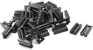 Aexit 30 Pcs Audio & Video Accessories Double Row Through Hole 18 Pin DIP IC Connectors & Adapters Sockets Adapter