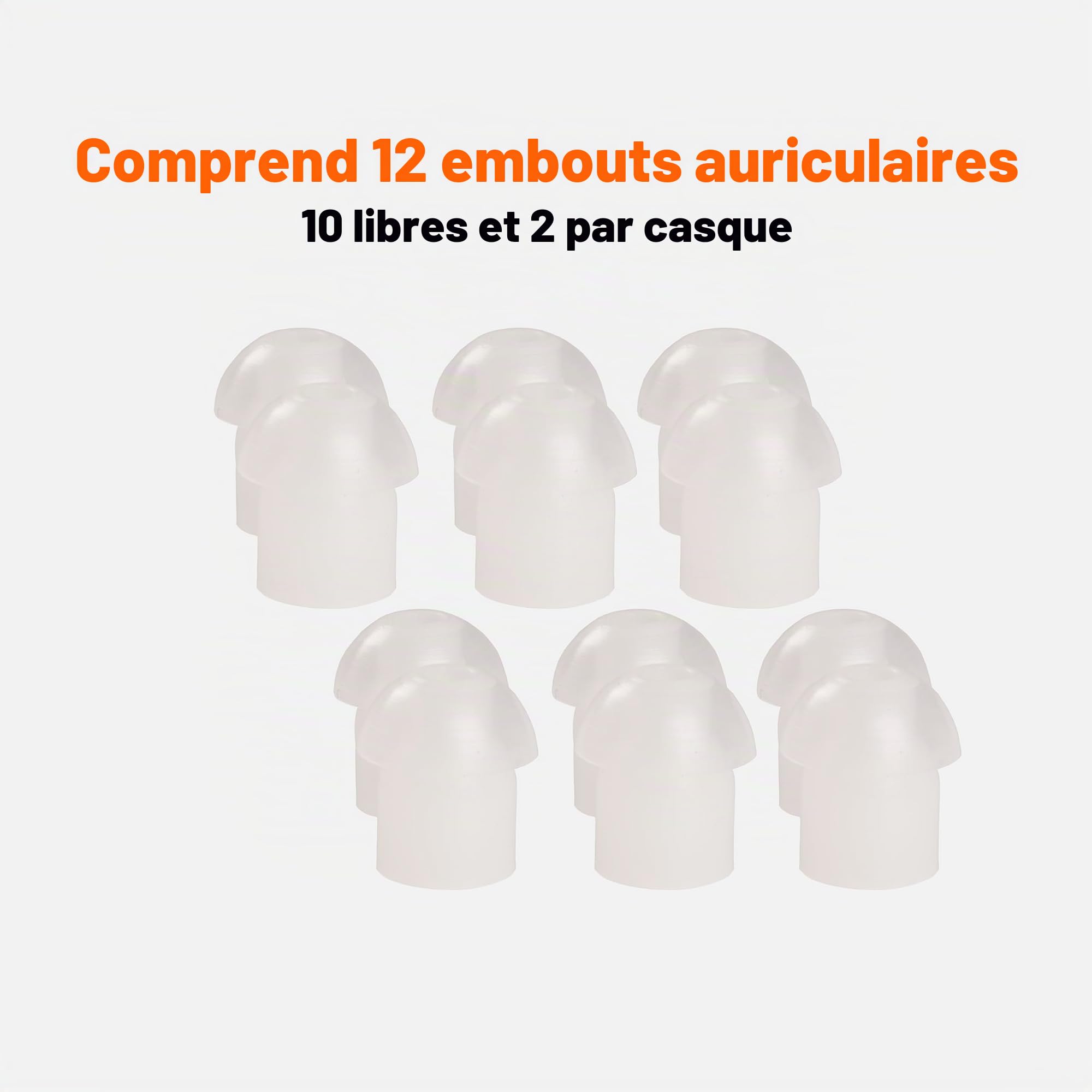 Casque Radio Compatible avec Motorola | Câble renforcé en Kevlar | avec 10 Bouchons d'oreille | U.A. pour Motorola DP2400, DP2600, DP3441, DP3661, XPR3300, XPR3500
