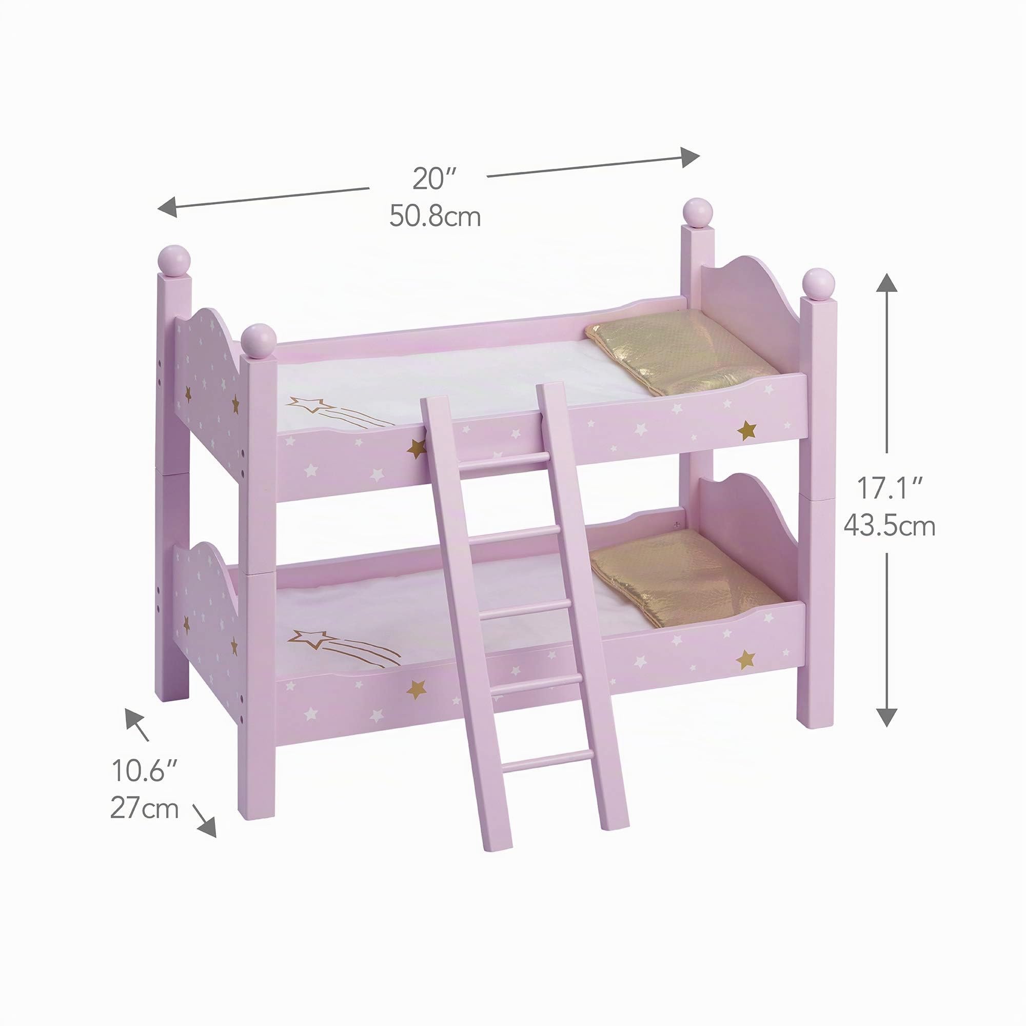 Litera de muñeca con Accesorios Juguete de Madera Olivias World TD-0095AP