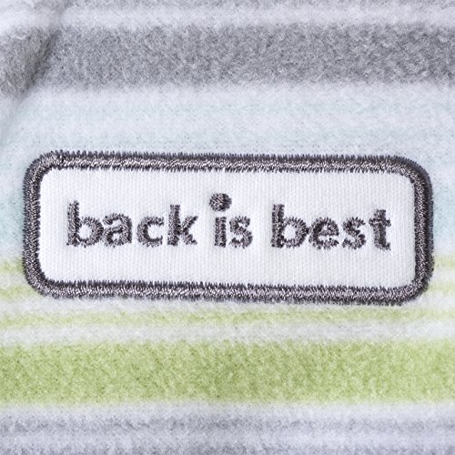 Image of Halo Sleepsack Fleece Wearable Blanket, Green /Blue /Grey Stripe, Large
