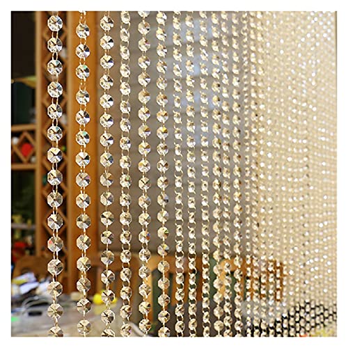 2pcs Rideau Verre Cristal Verre Perle Rideau de Luxe Salon Chambre fenêtre Porte de Mariage décor Chambre décor Roman Maison Maison Rideau de Perles de...