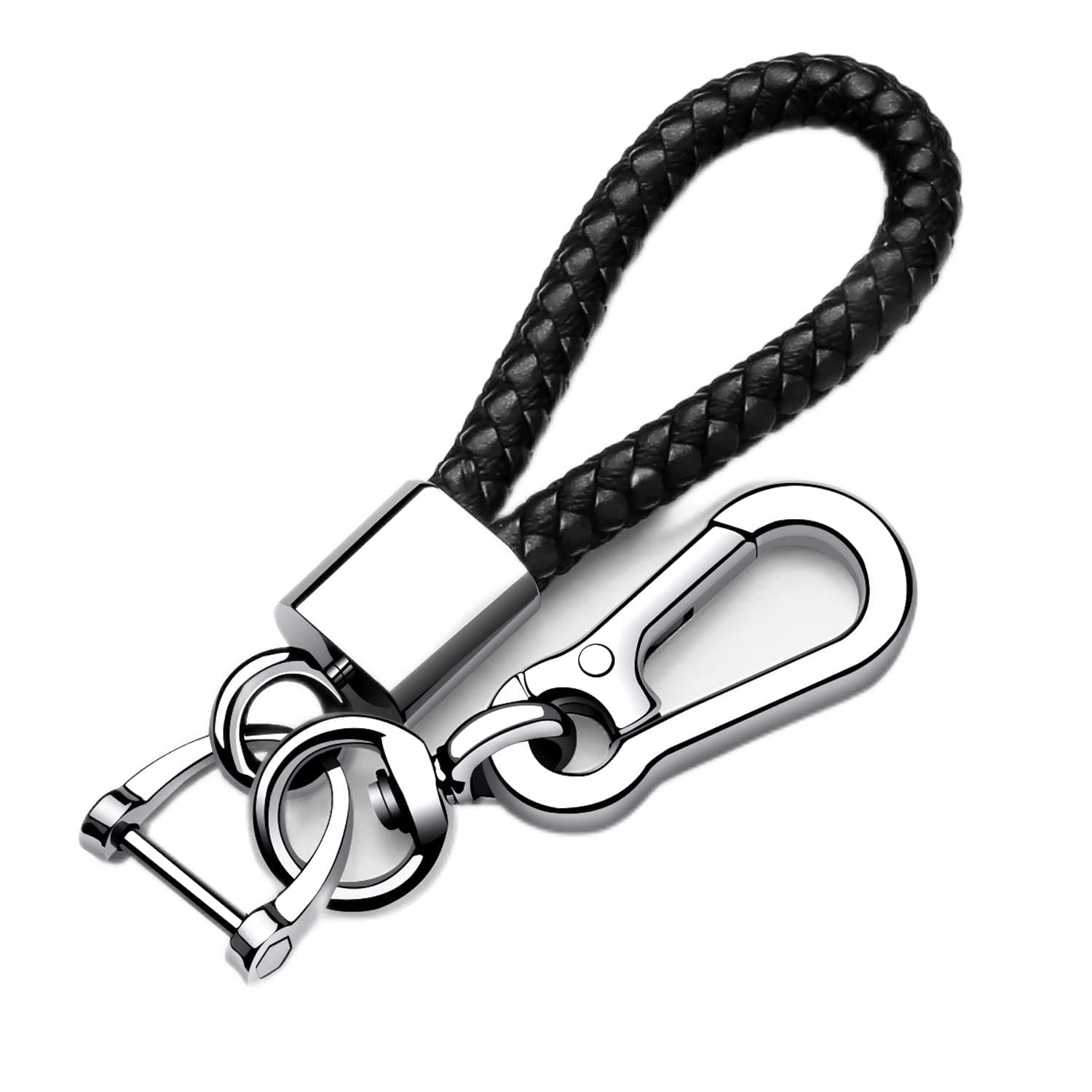 Tukellen for Leather weave keychain suit for car keychain keyring Present for Man and Woman，Durable and comfortable