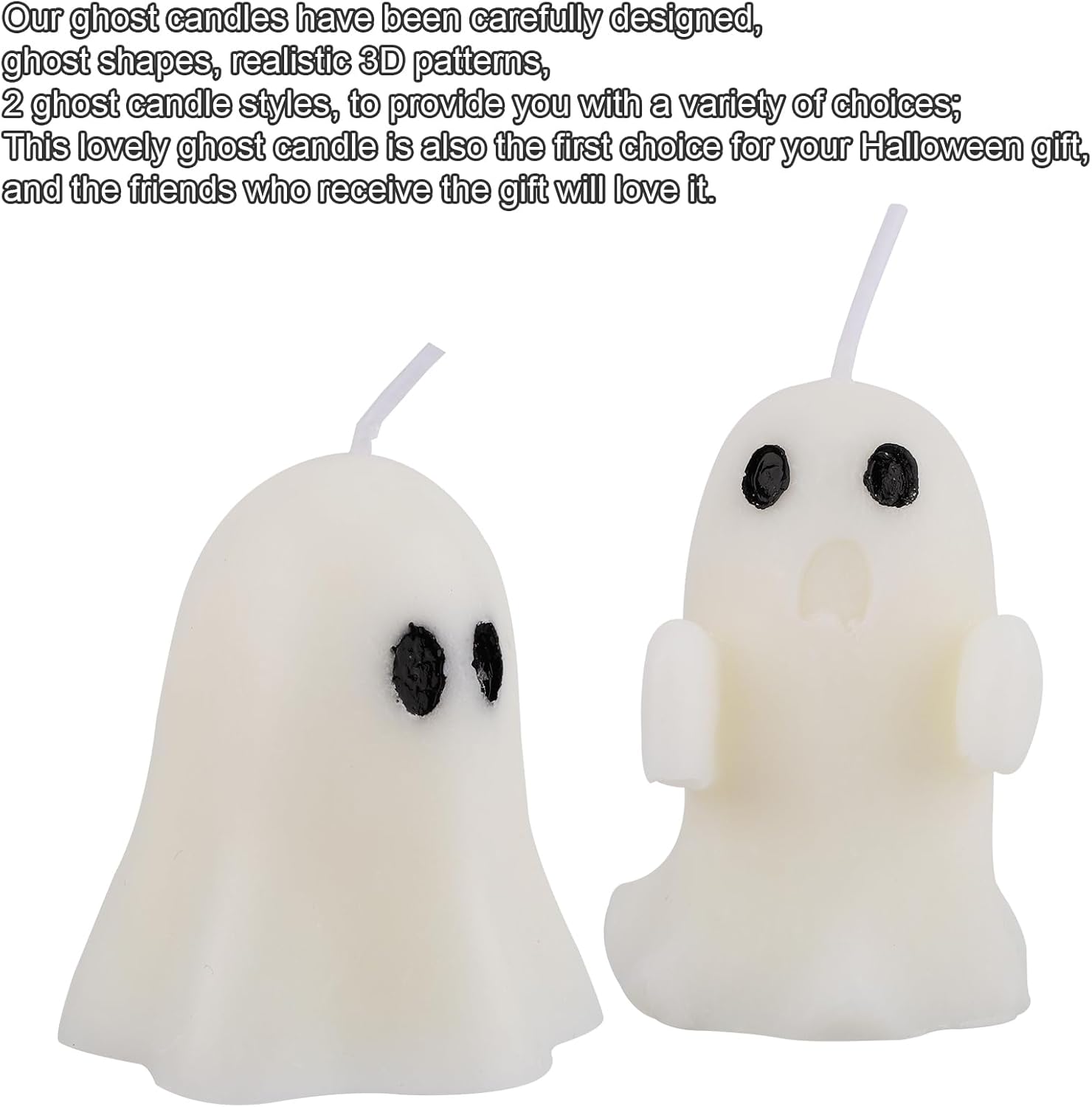 Bougies Fantasmagoriques Halloween: Décoration Parfumée 4 Pièces pour une Ambiance Festive - Description