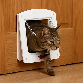 Porta Pet com Trava 4 Modos – Para Gatos e Cães Pequenos até 7kg – Cor Branca